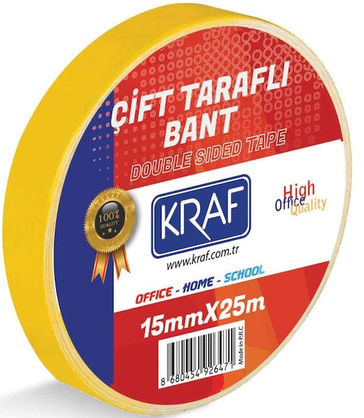 KRAF ÇİFT TARAFLI BANT 15MMX25M 2515G