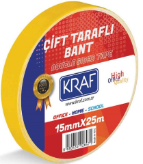 KRAF ÇİFT TARAFLI BANT 15MMX25M 2515G