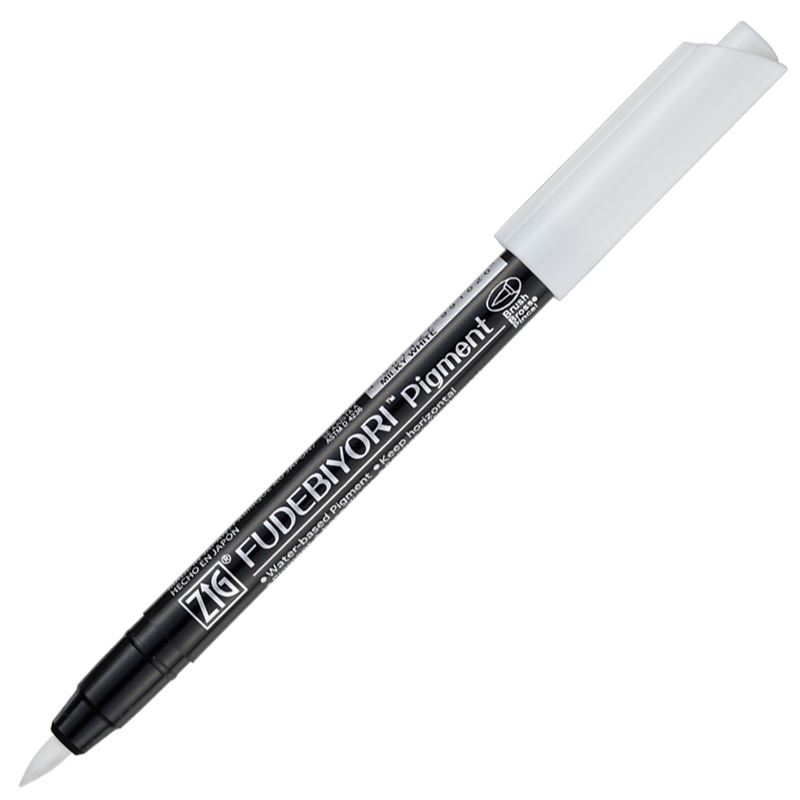 ZIG FUDEBIYORI BRUSH CBK-55P PIGMENT WHITE