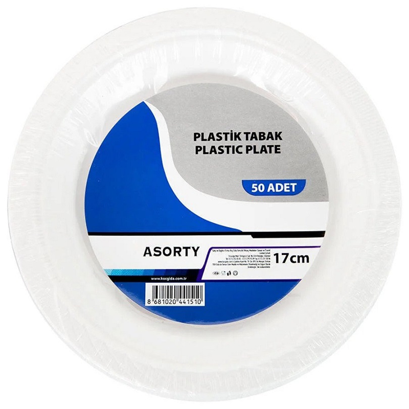 ASORTY TABAK PLASTİK 22 CM 1000 ADET 008280