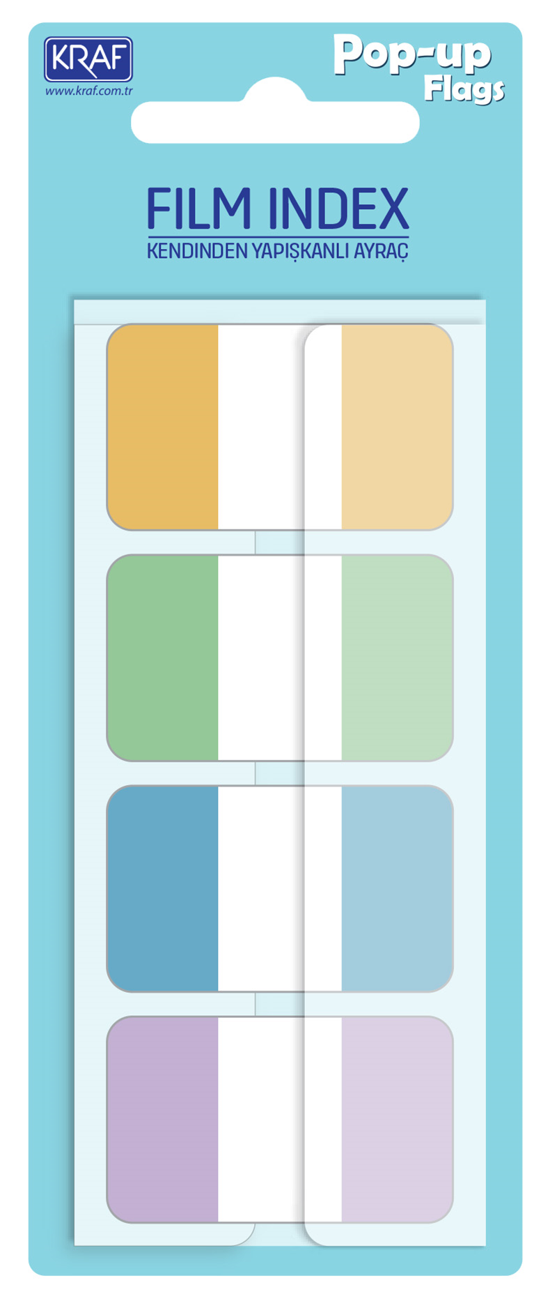 KRAF INDEX FILM (PP) 25x42MM POP-UP 4 RENK x 20 YP 2542