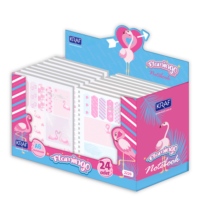KRAF BLOKNOT + INDEX (PP) + YAPIŞKANLI NOT KAĞIDI SET FLAMINGO 2220