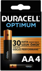 DURACELL PİL OPTIMUM 4 LÜ AA KALEM