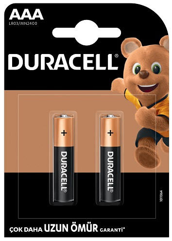 DURACELL PİL 2 Lİ AAA İNCE KALEM