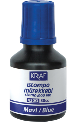 KRAF ISTAMPA MÜREKKEBİ 30CC MAVİ 430G