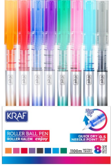 KRAF ROLLER KALEM ENJOY İĞNE UÇ 0.7 299 8 RENK SET
