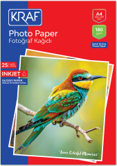 KRAF FOTOĞRAF KAĞIDI A4 180g 25 Lİ 2180