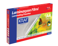 KRAF LAMİNASYON FİLMİ PARLAK A4 125MIC 100LÜ 2124