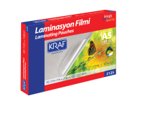 KRAF LAMİNASYON FİLMİ PARLAK A5 125MIC 100LÜ 2125