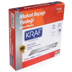 KRAF MAKET BIÇAĞI YEDEĞİ GENİŞ ULTRA KARBON ÇELİK SK5 100 LÜ 619G