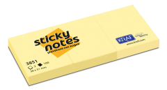 KRAF YAPIŞKANLI NOT KAĞIDI 38X51 SARI 3851 3 LÜ