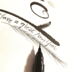 ZIG BRUSH PEN AI LINER ULTRA FINE BLACK ED100S